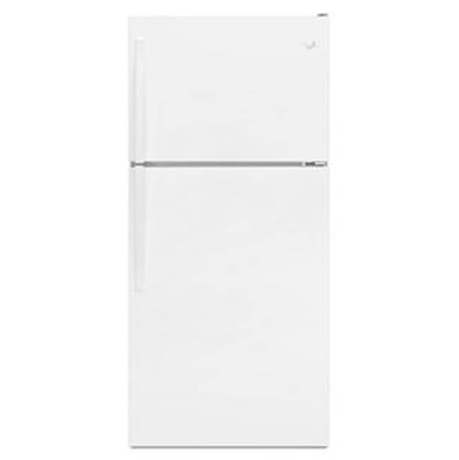 Whirlpool - 18'' Top Freezer. Wh. Glass Estar. White - White