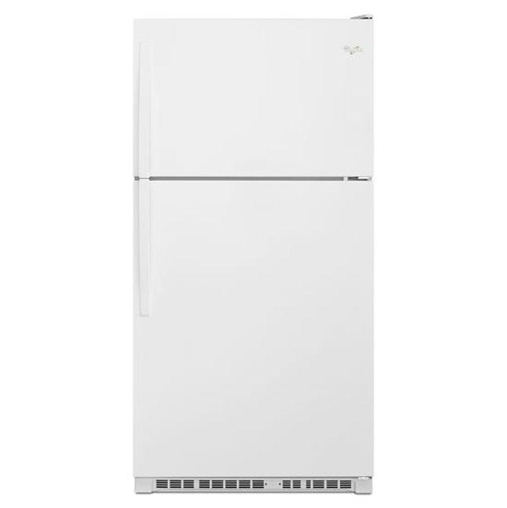 Whirlpool - 33-inch Wide Top-Freezer Refrigerator - EZ Connect Icemaker Kit Compatible - 20.5 cu. ft - White
