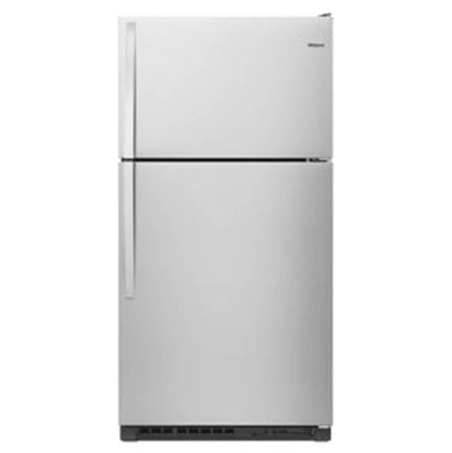 Whirlpool - 33-Inch Wide Top Freezer Refrigerator - 20 Cu. Ft. - Fingerprint Resistant Stainless Steel