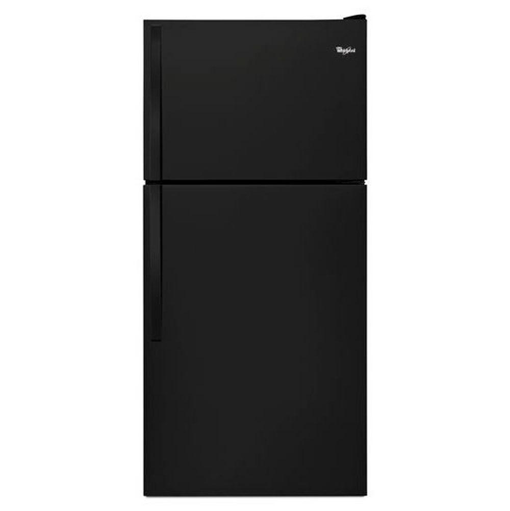 Whirlpool - 30-inch Wide Top-Freezer Refrigerator with Flexi-SlideE Bin - 18.2 cu. ft. - Black
