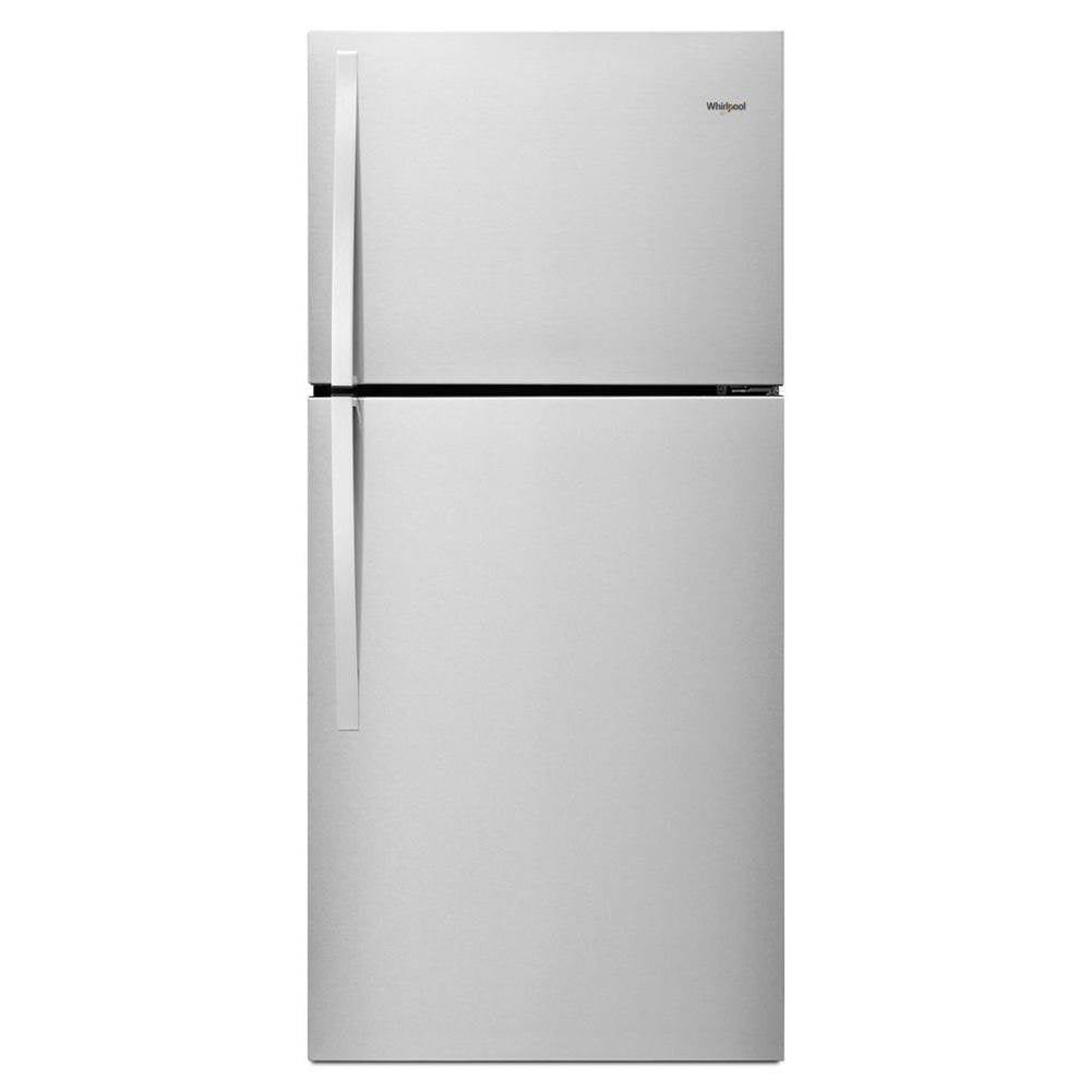 Whirlpool - 30-inch Wide Top-Freezer Refrigerator - EZ Connect Icemaker Kit Compatible- 19.2 cu. ft. - Dolos Steel