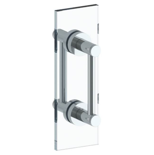 Watermark - Sutton 12'' Double Shower Door Pull / Glass Mount Towel Bar - Vintage Copper