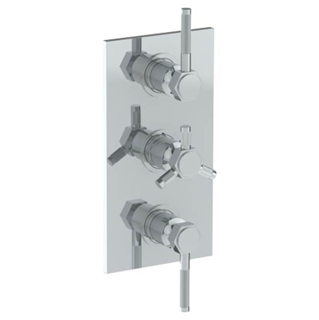 Watermark - Wall Mounted Thermostatic Shower Trim with 2 built-in controls, 6 1/4'' x 12'' - Vintage Copper