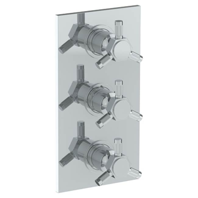 Watermark - Wall Mounted Thermostatic Shower Trim with 2 built-in controls, 6 1/4'' x 12'' - Vintage Copper