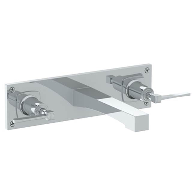 Watermark - Wall Mounted 3 Hole Lavatory Set with 7 5/8'' CTC Spout and Wall Plate - Vintage Copper