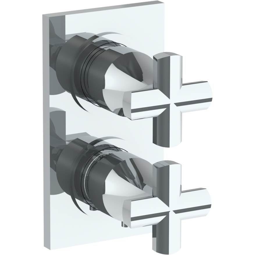 Watermark - Wall Mounted Mini Thermostatic Shower Trim with built-in control, 3 1/2'' X 8'' - Vintage Copper