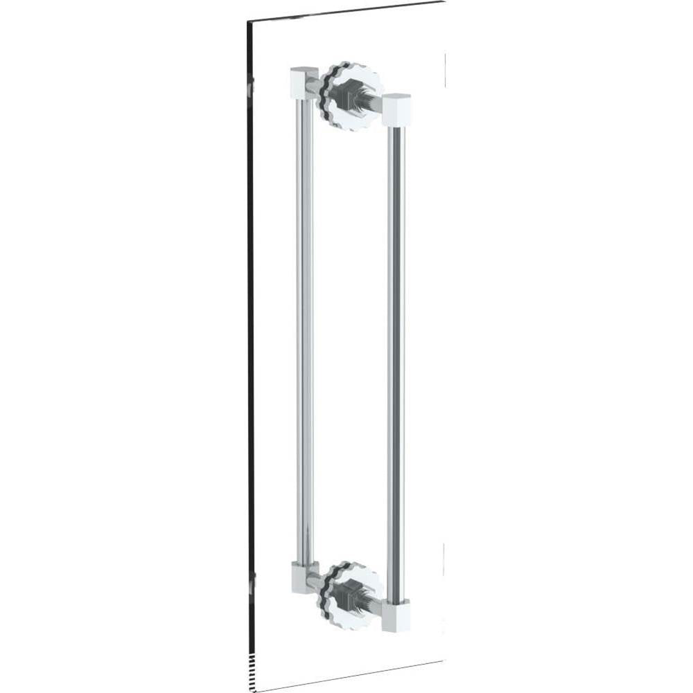 Watermark - James 6'' double shower door pull/ glass mount towel bar - Vintage Copper