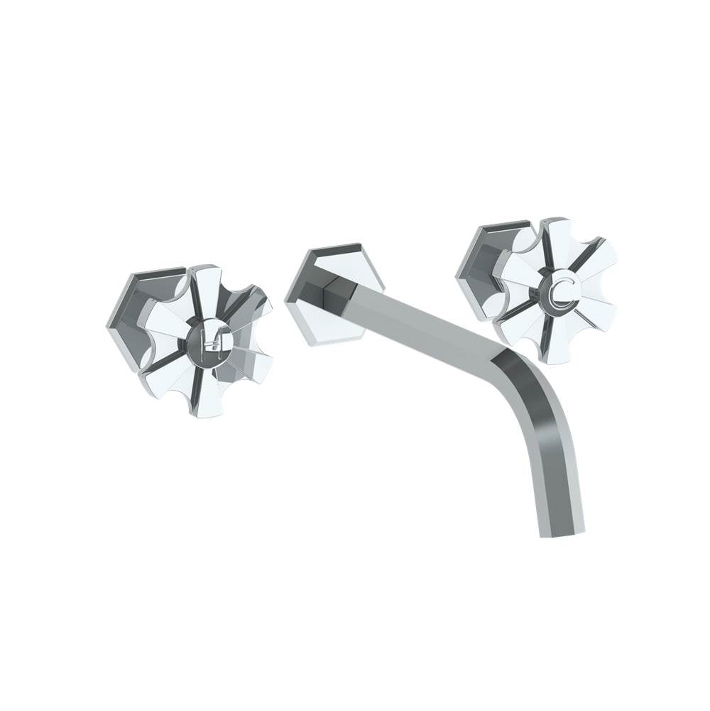 Watermark - Wall Mounted 3 Hole Lavatory Set with 8 1/2'' CTC Spout - Vintage Copper