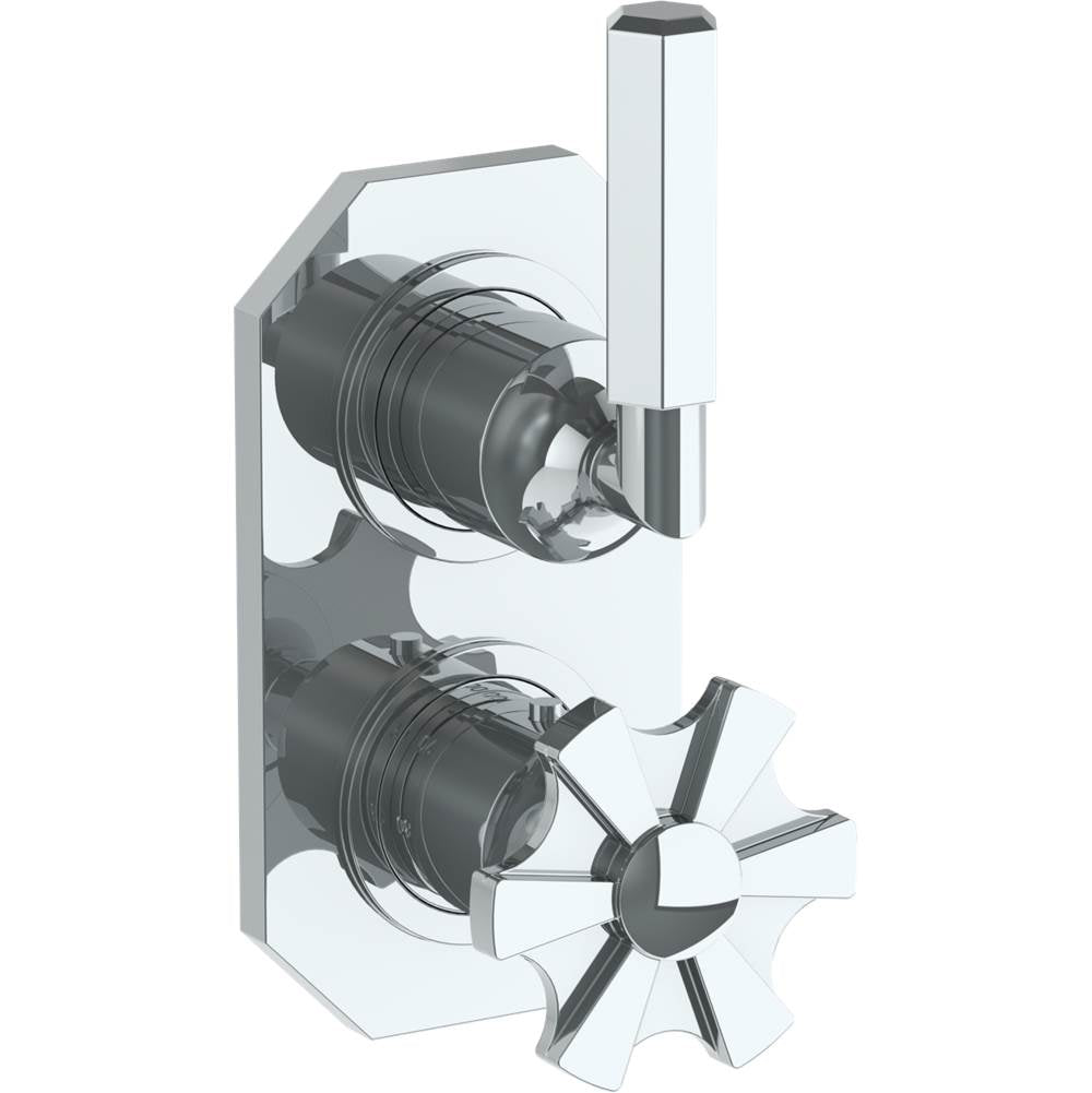 Watermark - Wall Mounted Mini Thermostatic Shower Trim with built-in control, 3 1/2'' x 6 1/4''. - Vintage Copper