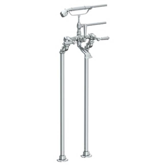 Watermark - Floor Standing Bath Set with Hand Shower - Vintage Copper