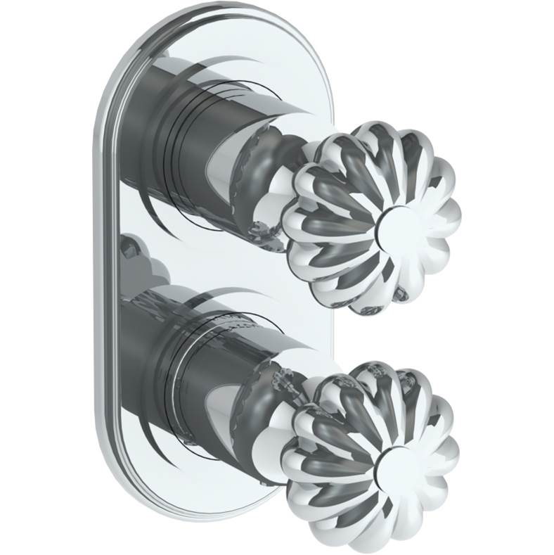 Watermark - Wall Mounted Mini Thermostatic Shower Trim with built-in control, 3 1/2'' - Vintage Copper