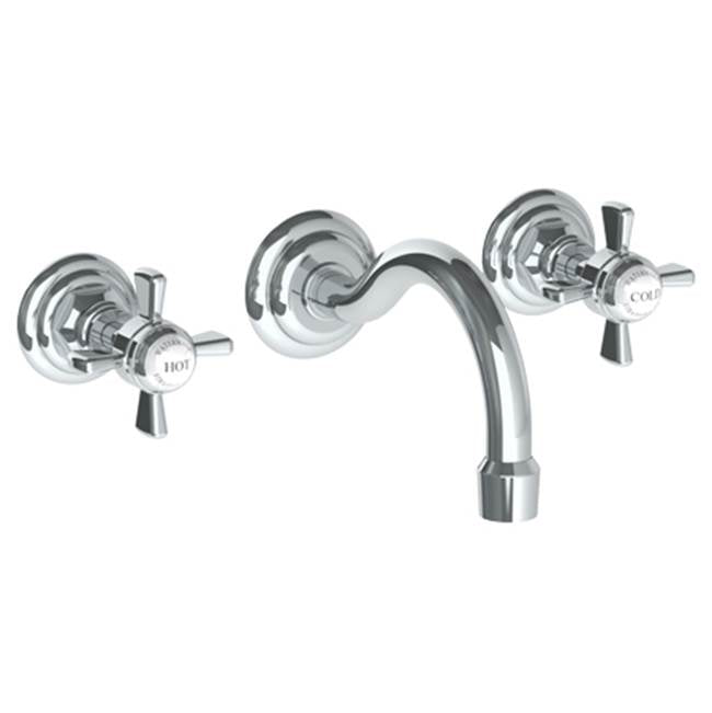 Watermark - Wall Mounted 3 Hole Lavatory Set with 5 7/8'' CTC Spout - Vintage Copper