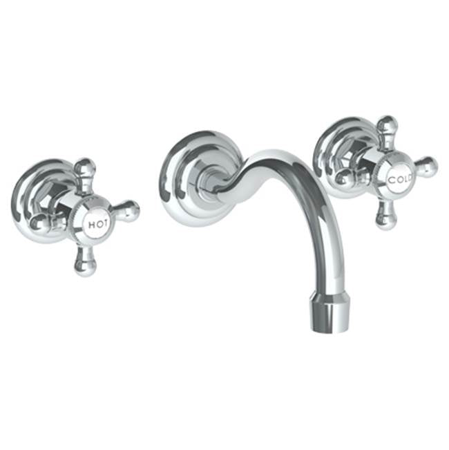 Watermark - Wall Mounted 3 Hole Lavatory Set with 5 7/8'' CTC Spout - Vintage Copper