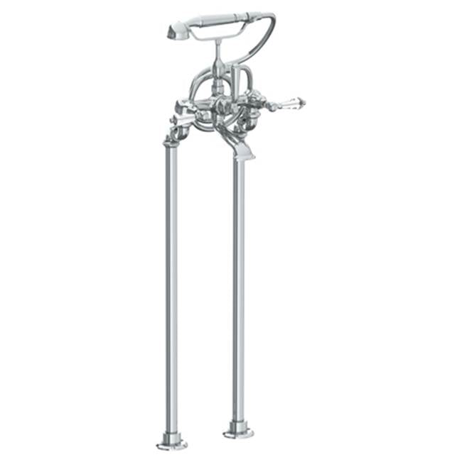 Watermark - Floor Standing Bath Set with Hand Shower - Vintage Copper