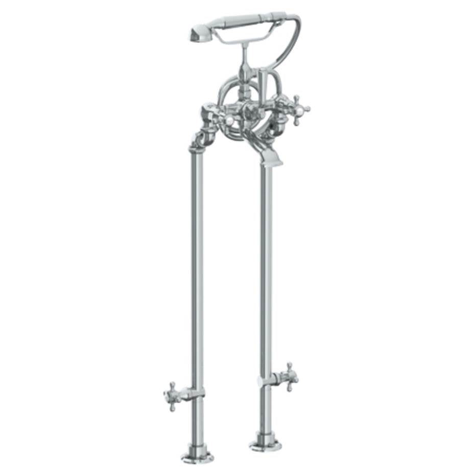 Watermark - Floor Standing Bath Set with Hand Shower and Shut-Off Valves - Vintage Copper
