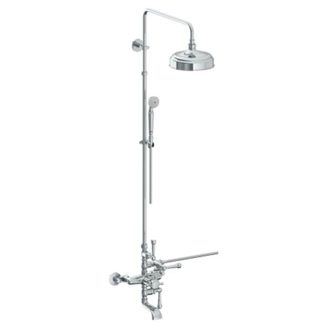 Watermark - Wall Mounted Exposed Thermostatic Tub/ Shower With Hand Shower Set - Vintage Copper
