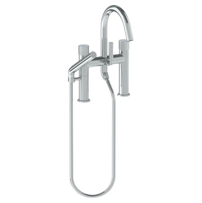 Watermark - Deck Mounted Exposed Gooseneck Bath Set with Hand Shower - Vintage Copper