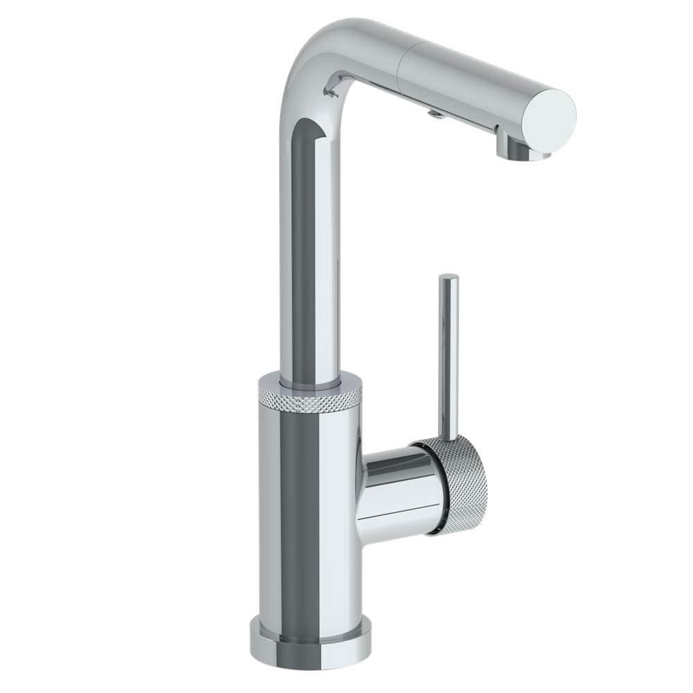 Watermark - Deck Mounted 1 Hole Square Top Prep Faucet with Pull Out Spray - Vintage Copper