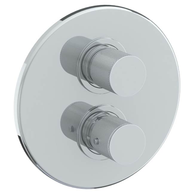 Watermark - Wall Mounted Thermostatic Shower Trim with built-in control, 7 1/2'' dia. - Vintage Copper