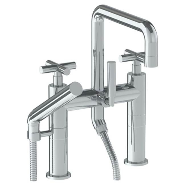 Watermark - Deck Mounted Exposed Square Bath Set with Hand Shower - Vintage Copper
