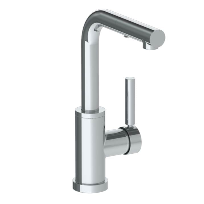 Watermark - Deck Mounted 1 Hole Square Top Prep Faucet with Pull Out Spray - Vintage Copper