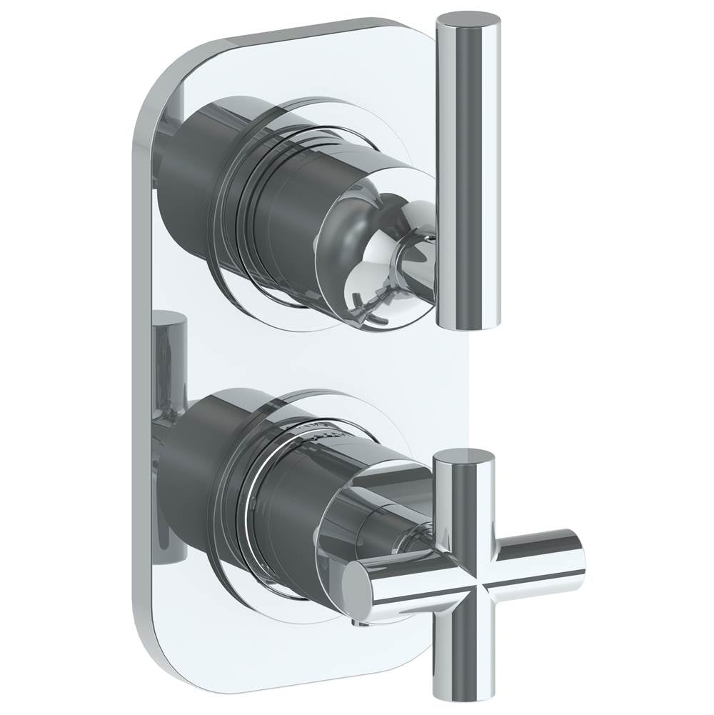 Watermark - Wall Mounted Mini Thermostatic Shower Trim with built-in control, 3 1/2'' - Vintage Copper