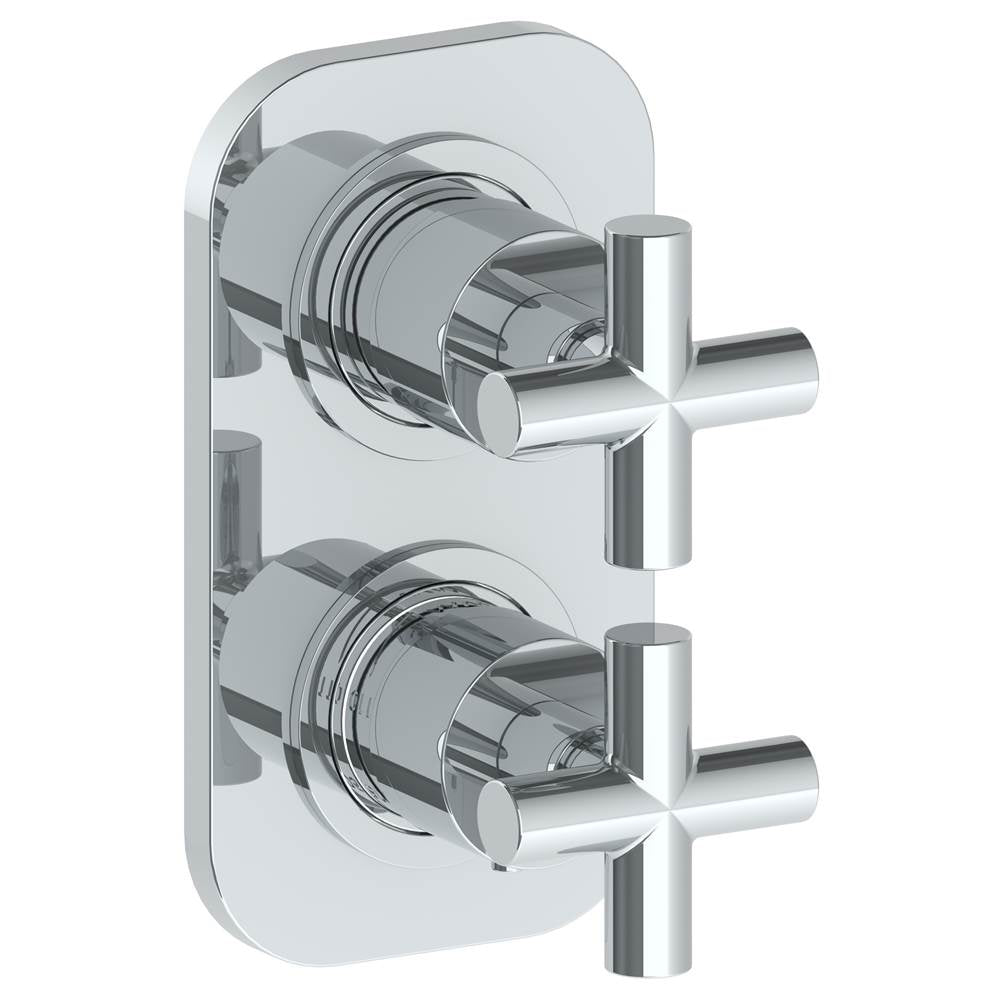 Watermark - Wall Mounted Mini Thermostatic Shower Trim with built-in control, 3 1/2'' - Vintage Copper