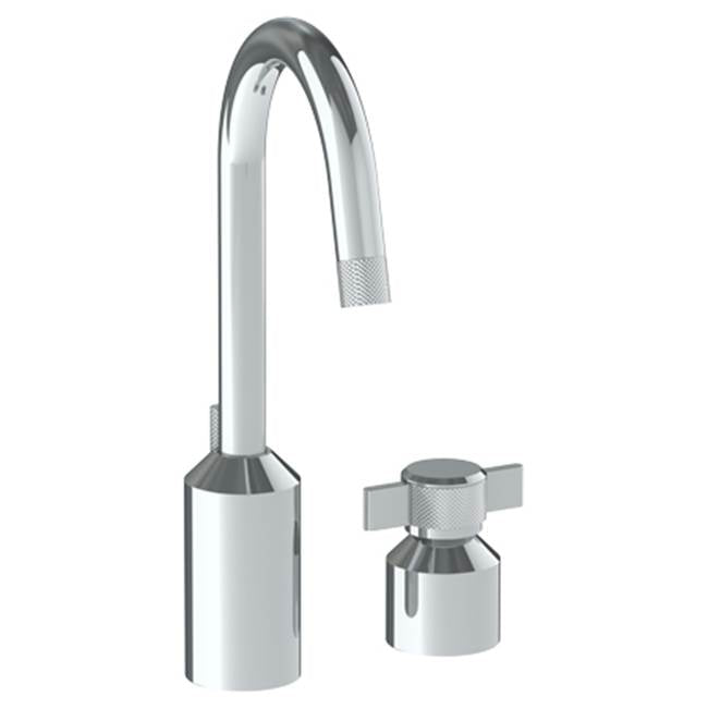Watermark - Deck Mounted 2 Hole Extended Lavatory Set With Gooseneck Spout - Vintage Copper