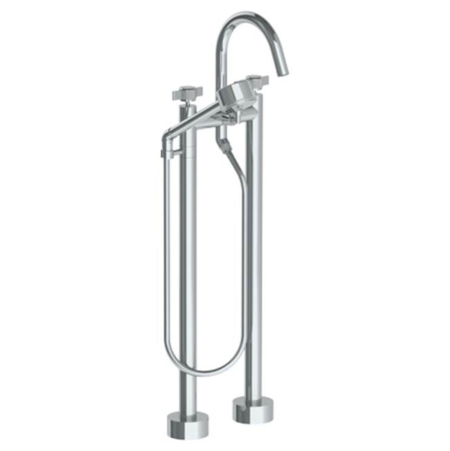 Watermark - Floor Standing Bath Set with Hand Shower - Vintage Copper