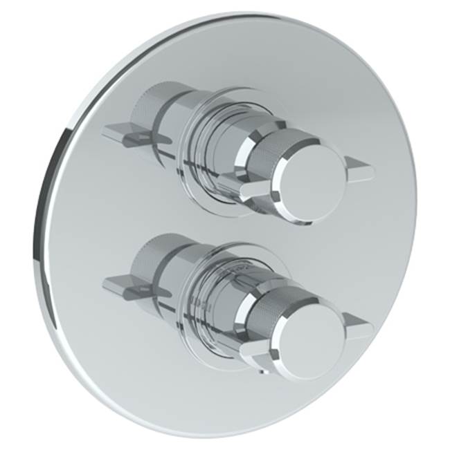 Watermark - Wall Mounted Thermostatic Shower Trim with built-in control, 7 1/2'' dia. - Vintage Copper