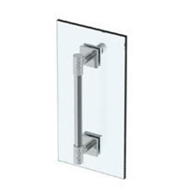 Watermark - Sense 12'' Shower Door Pull With Knob / Glass Mount Towel Bar with Hook - Vintage Copper