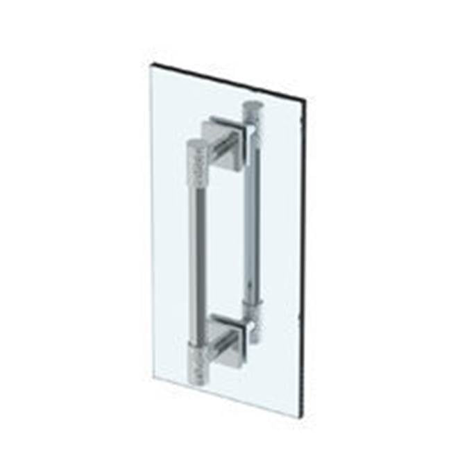 Watermark - Sense 18'' double shower door pull/ glass mount towel bar - Vintage Copper