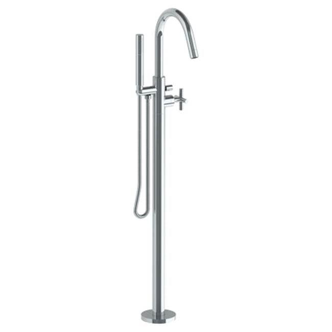Watermark - Single Hole Floor Standing Bath Set with Hand Shower - Vintage Copper