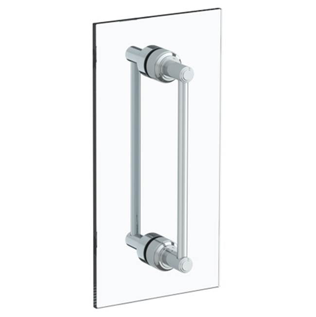 Watermark - Transitional 18'' double shower door pull/ glass mount towel bar - Vintage Copper