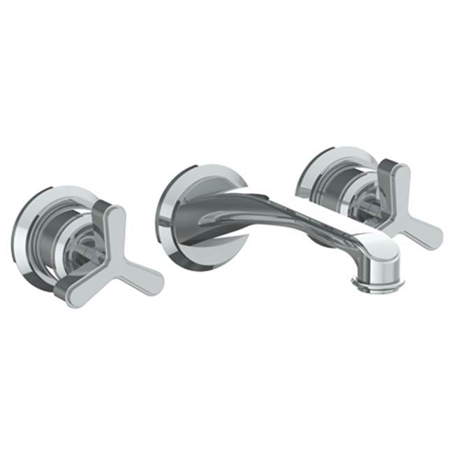 Watermark - Wall Mounted 3 Hole Lavatory Set with 8'' CTC Spout - Vintage Copper