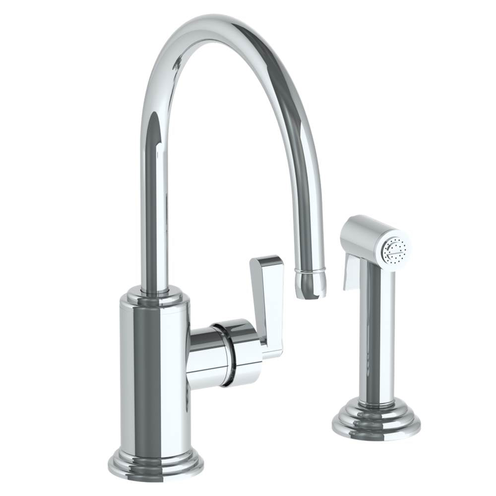 Watermark - Deck Mounted 2 Hole Kitchen Set - Includes Side Spray - Saint Bronze