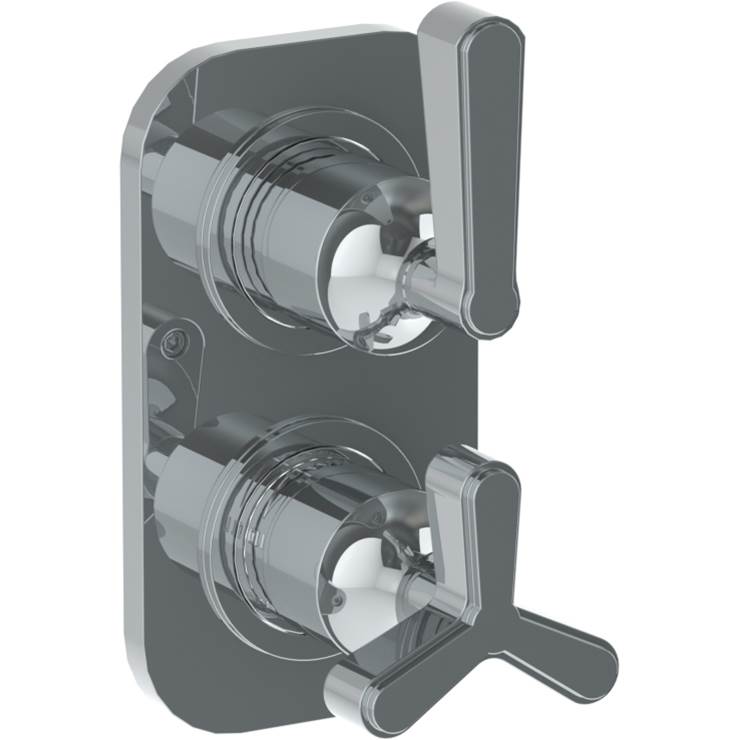 Watermark - Wall Mounted Mini Thermostatic Shower Trim with built-in control, 3 1/2'' - Vintage Copper