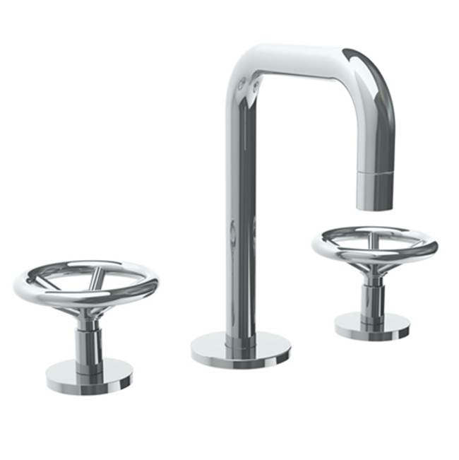 Watermark - Deck Mounted 3 Hole Extended Spout Lavatory Set - Vintage Copper