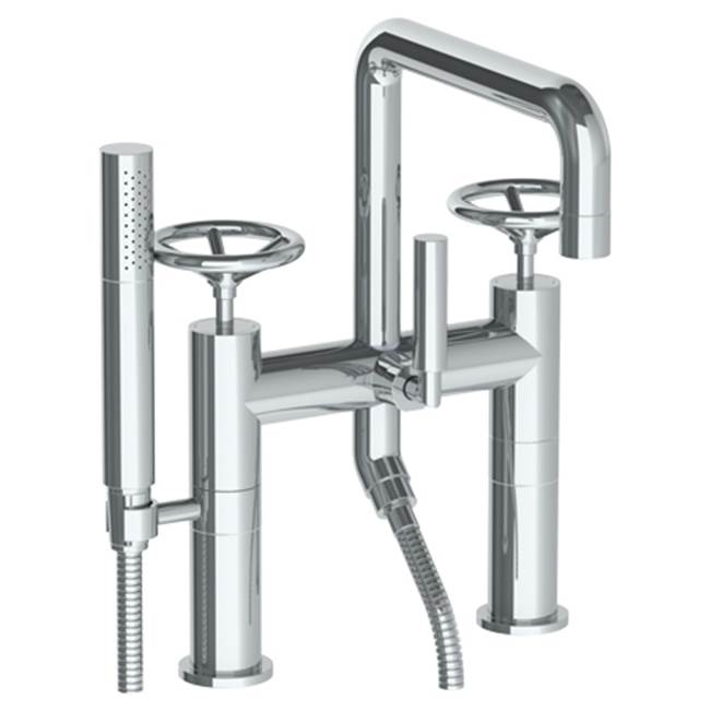 Watermark - Deck Mounted Exposed Square Bath Set with Hand Shower - Vintage Copper