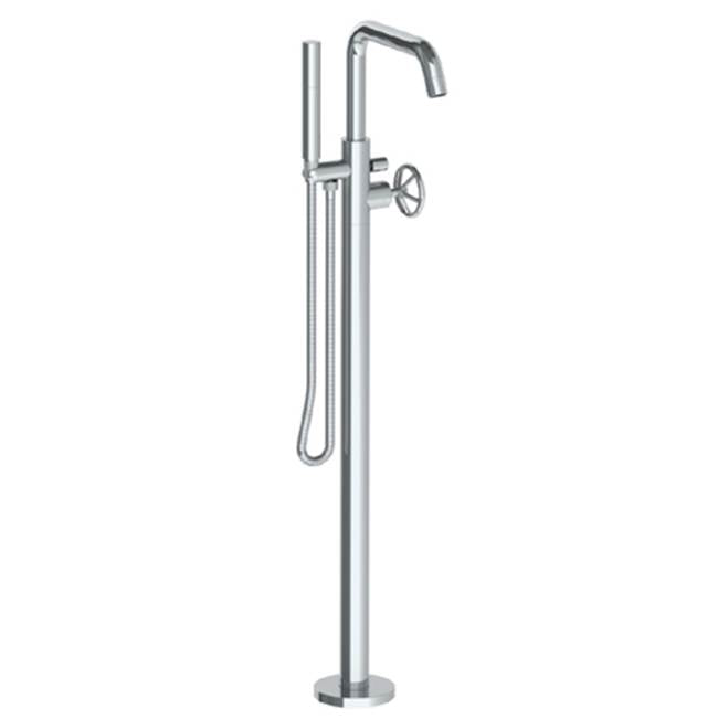 Watermark - Single Hole Floor Standing Bath Set with Hand Shower - Vintage Copper
