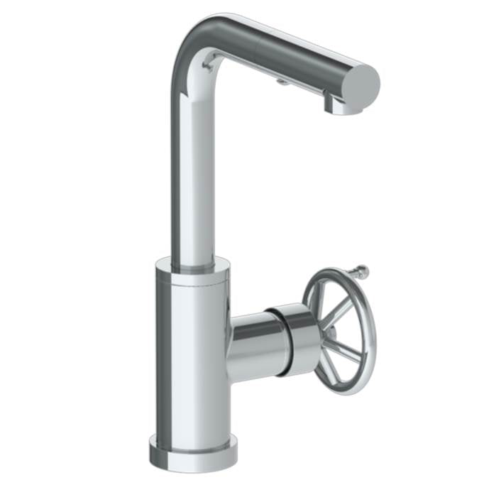 Watermark - Deck Mounted 1 Hole Square Top Prep Faucet with Pull Out Spray - Vintage Copper