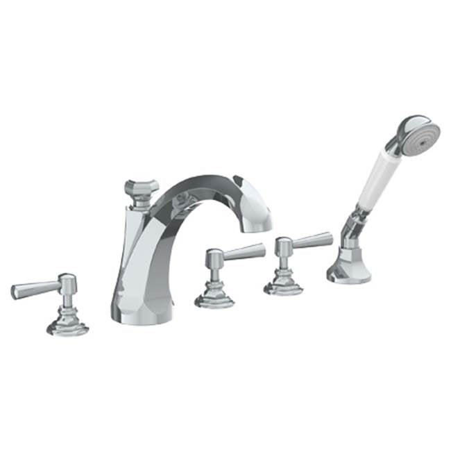 Watermark - Deck Mounted 5 Hole Extended Bath Set - Vintage Copper
