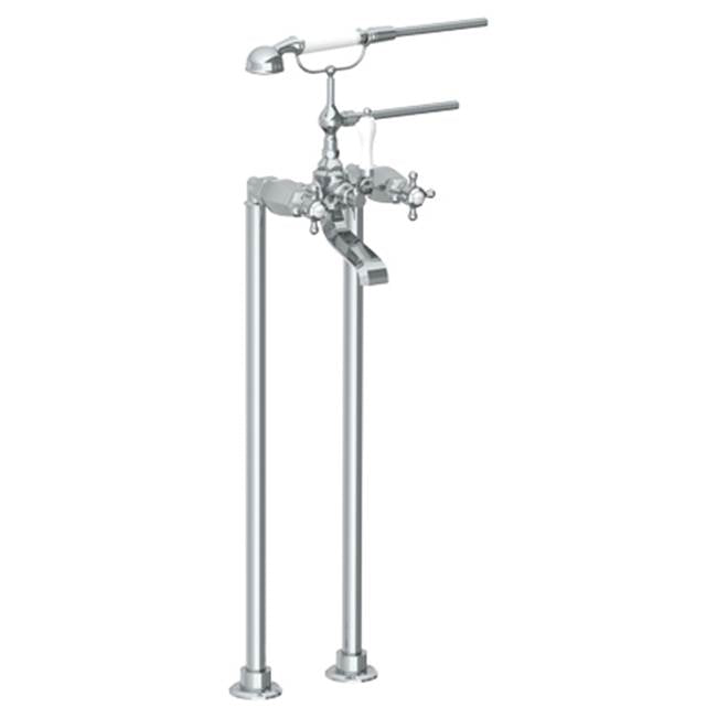 Watermark - Floor Standing Bath Set with Hand Shower - Vintage Copper