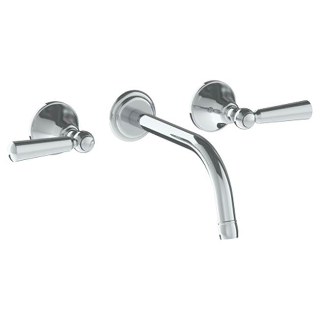 Watermark - Wall Mounted 3 Hole Lavatory Set with 8 3/8'' CTC Spout - Vintage Copper
