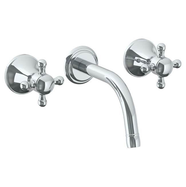 Watermark - Wall Mounted 3 Hole Lavatory Set with 6 1/2'' CTC Spout - Vintage Copper