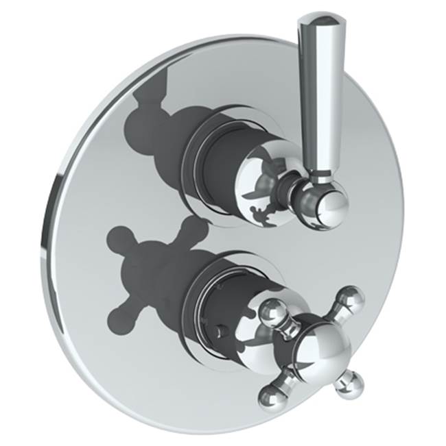 Watermark - Wall Mounted Thermostatic Shower Trim with built-in control, 7 1/2'' - Vintage Copper
