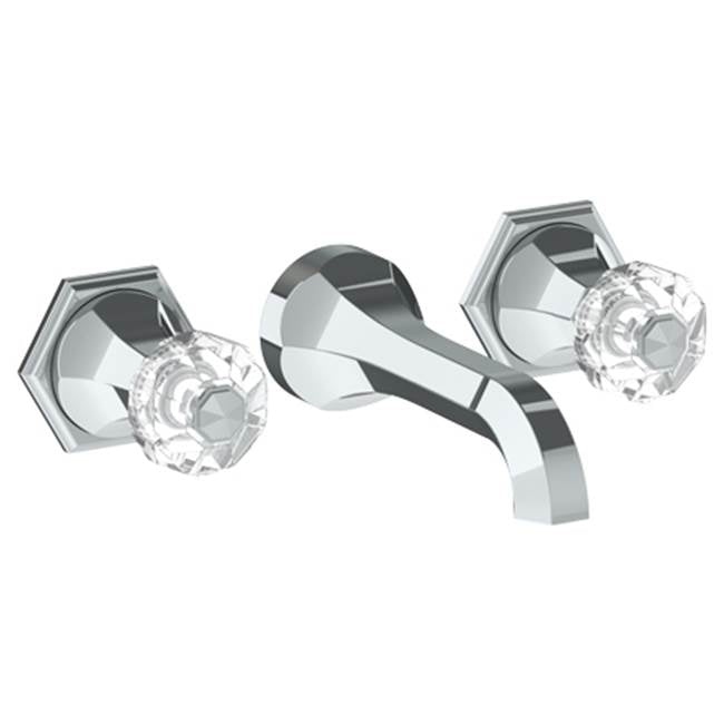 Watermark - Wall Mounted 3 Hole Lavatory Set with 6 3/4'' CTC Spout - Saint Bronze