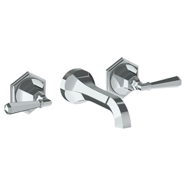 Watermark - Wall Mounted 3 Hole Lavatory Set with 6 3/4'' CTC Spout - Vintage Copper