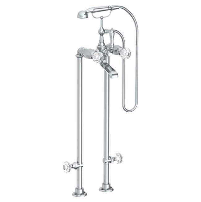 Watermark - Floor Standing Bath Set with Hand Shower and Shut-Off Valves - Vintage Copper