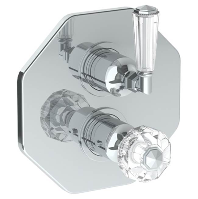 Watermark - Wall Mounted Thermostatic Shower Trim with built-in control, 7 1/2'' - Vintage Copper